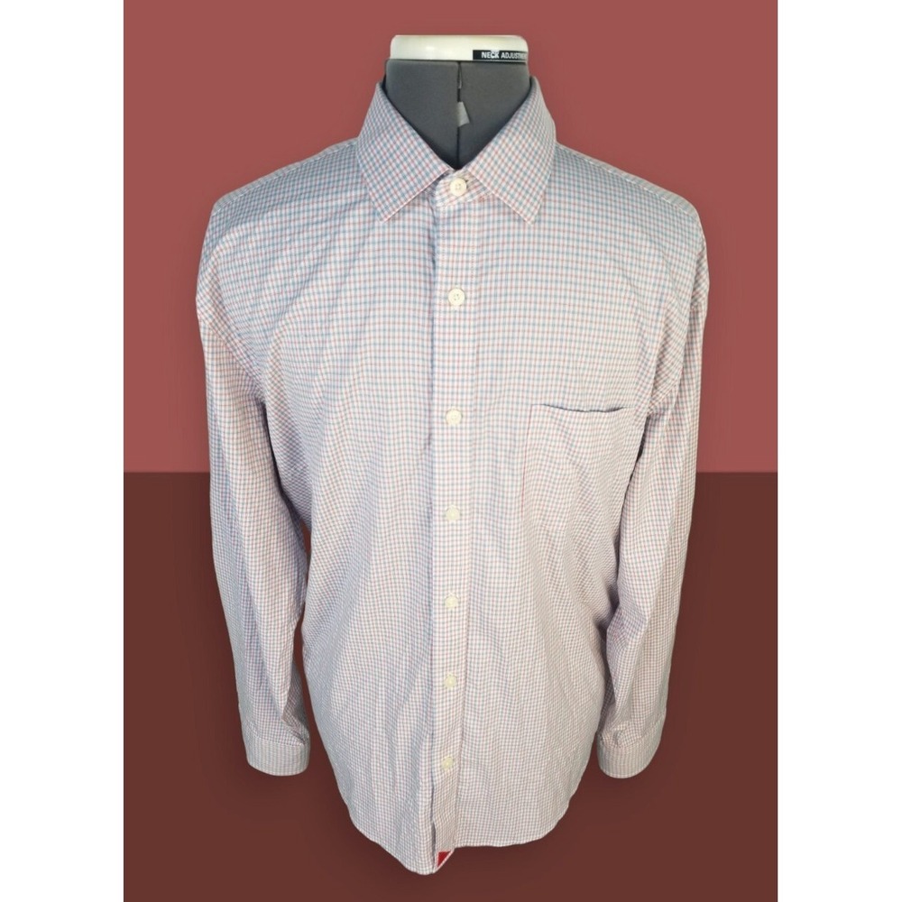 UNTUCKit Mens XL Shirt Long Sleeve Button-Front  Multicolor Plaid, Pit To Pit 26